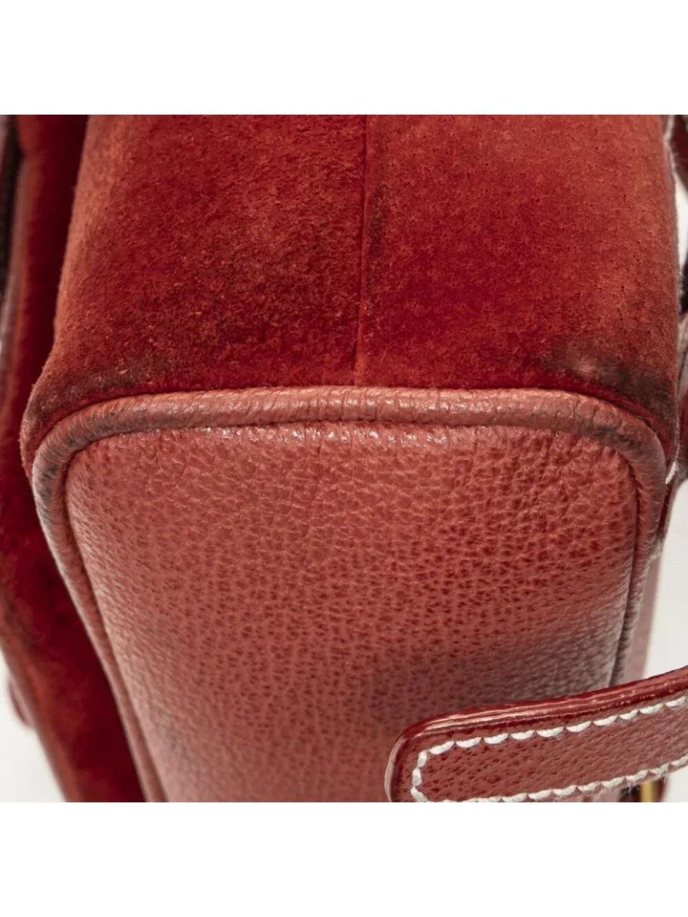 Gucci Mini Bamboo Backpack Red Suede Leather